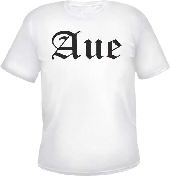 Aue Herren T-Shirt - Altdeutsch - Weißes Tee Shirt