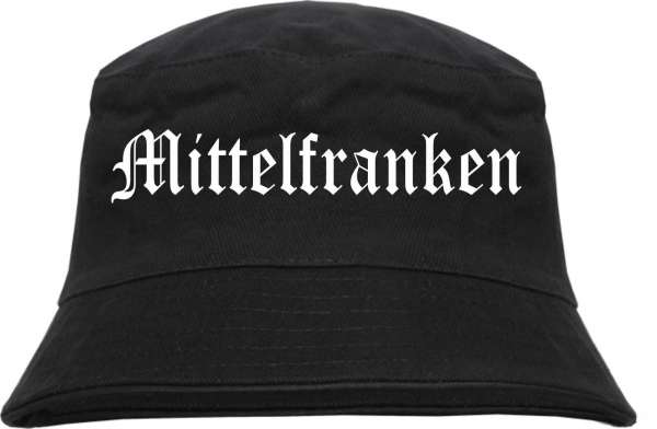 Mittelfranken Fischerhut - Altdeutsch - bedruckt - Bucket Hat Anglerhut Hut