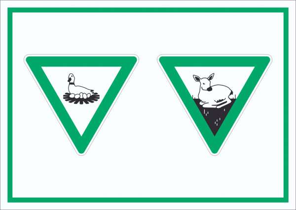 Brut- und Setzzeit Symbol Schild