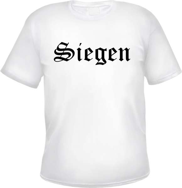 Siegen Herren T-Shirt - Altdeutsch - Weißes Tee Shirt