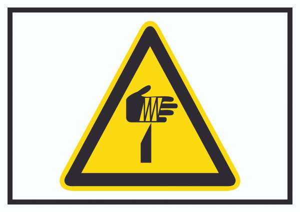 Achtung Spitzer Gegenstand Symbol Schild