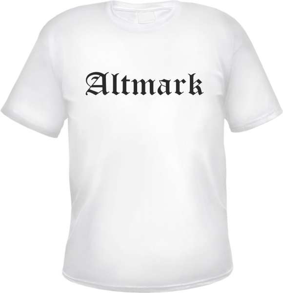 Altmark Herren T-Shirt - Altdeutsch - Weißes Tee Shirt