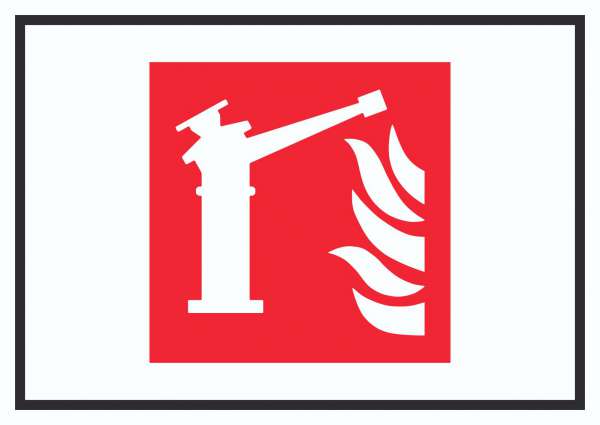 Feuerlöschmonitor Symbol Schild