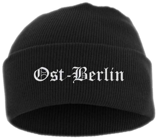 Ost-Berlin Umschlagmütze - Altdeutsch - Bestickt - Mütze mit breitem Umschlag