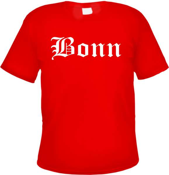 Bonn Herren T-Shirt - Altdeutsch - Rotes Tee Shirt