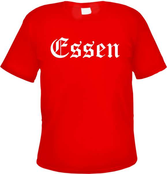 Essen Herren T-Shirt - Altdeutsch - Rotes Tee Shirt