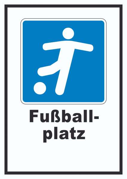 Fußballplatz Schild