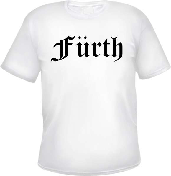 Fürth Herren T-Shirt - Altdeutsch - Weißes Tee Shirt