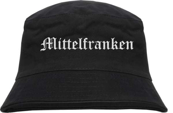 mittelfranken Fischerhut - Altdeutsch - bestickt - Bucket Hat Anglerhut Hut