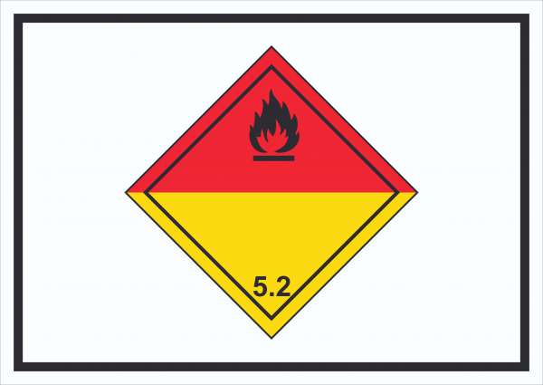 Schild Organische Peroxide Symbol explosiv