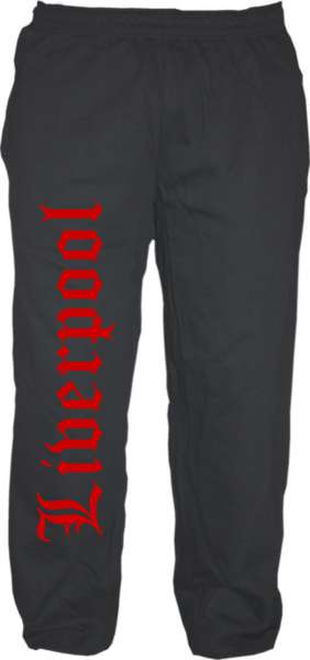 Liverpool Jogginghose - Altdeutsch - Druckfarbe Rot - Sweatpants Hose