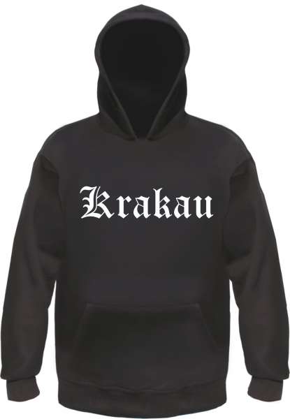 Krakau Kapuzensweatshirt - Altdeutsch bedruckt - Hoodie Kapuzenpullover