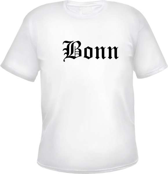 Bonn Herren T-Shirt - Altdeutsch - Weißes Tee Shirt