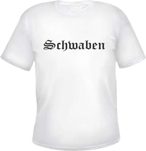 Schwaben Herren T-Shirt - Altdeutsch - Weißes Tee Shirt