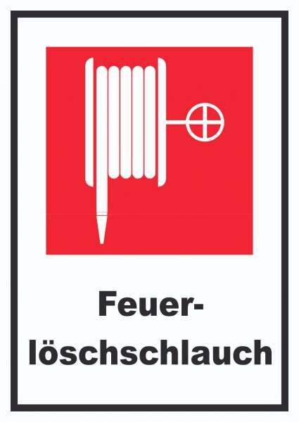 Feuerlöschschlauch Schild