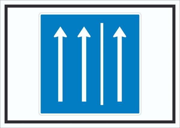 Schild Seitenstreifen befahren Symbol