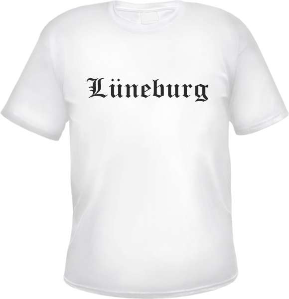 Lüneburg Herren T-Shirt - Altdeutsch - Weißes Tee Shirt