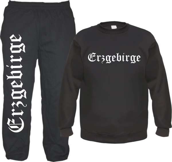 Erzgebirge Jogginghose und Sweat im Set - Jogginganzug