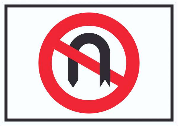 Wendeverbot Symbol Schild