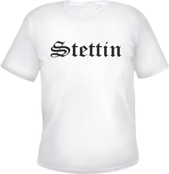 Stettin Herren T-Shirt - Altdeutsch - Weißes Tee Shirt