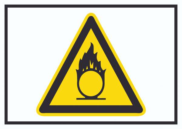 Vorsicht Brandfördernde Stoffe Symbol Schild