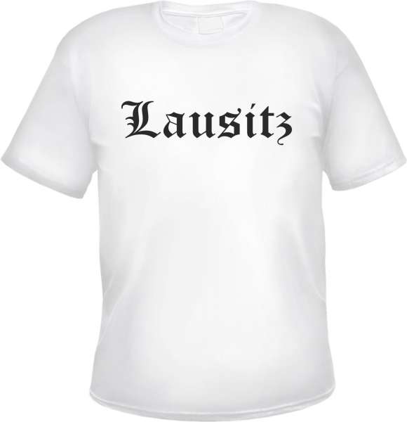 Lausitz Herren T-Shirt - Altdeutsch - Weißes Tee Shirt