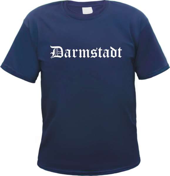 Darmstadt Herren T-Shirt - Altdeutsch - Blaues Tee Shirt